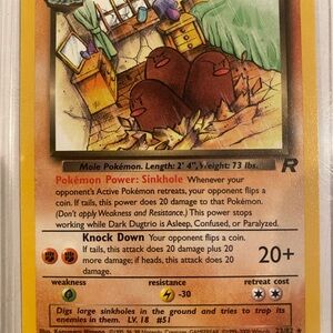 Pokemon Dark Dugtrio Trading Card